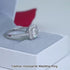 2 Carat Asscher Cut Moissanite Sterling Silver Halo Ring Alana